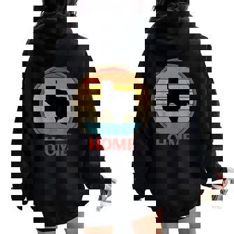 Vintage Texas Home Native Women Oversized Hoodie Back Print - Monsterry