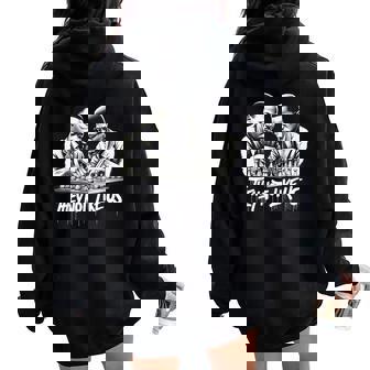Vintage They Not Like Us Happy Black History Month Women Women Oversized Hoodie Back Print | Seseable UK