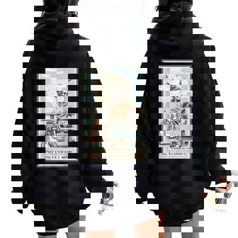 The Volleyball Mom Skeleton Tarot Card Game Day Mother's Day Women Oversized Hoodie Back Print | Mazezy
