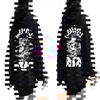 Watercolor Floral Chihuahua Mama Dog Lovers Mother's Day Women Oversized Hoodie Back Print | Mazezy