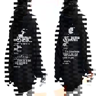 West Virginia Girl Definition Hometown West Virginia Women Oversized Hoodie Back Print - Seseable