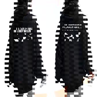 Wild Rabbit Hunting Hunter Simple Woman Women Oversized Hoodie Back Print - Monsterry