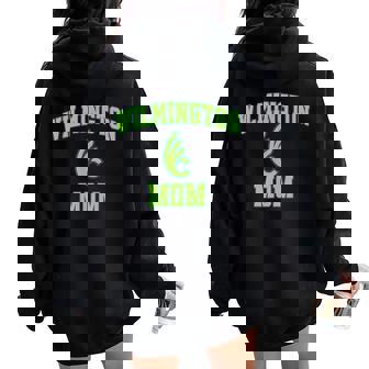 Wilmington College Mom Mother Athletics Vintage Sports Women Oversized Hoodie Back Print | Mazezy