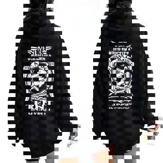 A Woman Who Graduated From Trent University Women Oversized Hoodie Back Print | Mazezy