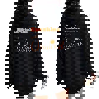 Womens Sunshine Relaxing Beach Cute Summer T-Shirt Women Oversized Hoodie Back Print - Monsterry