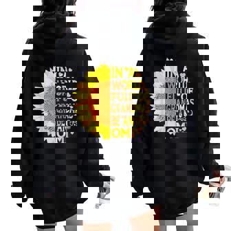 In A World Full Of Grandmas Be An Omi Mother's Day Women Oversized Hoodie Back Print - Seseable