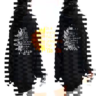 In A World Of Grandmas Be A Yia Yia Greece Greek Grandma Women Oversized Hoodie Back Print | Mazezy