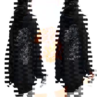 Year Of The Dog Chinese Zodiac Dog Astrology Women Oversized Hoodie Back Print - Monsterry
