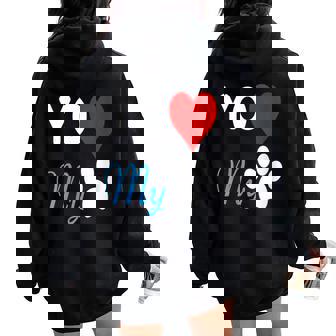 Yo Amo Mi Perro Para Amantes De Los Animales Y Las Mascotas Cuello Women Oversized Hoodie Back Print - Regaloses