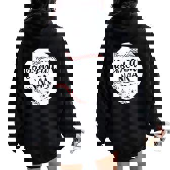 Nana Baseball Grandma Mother's Day Christmas Women Oversized Hoodie Back Print - Thegiftio UK