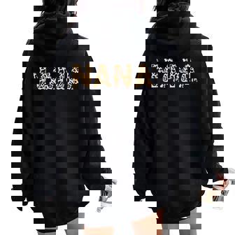 Nana Leopard For Grandma Mother's Day Christmas Women Oversized Hoodie Back Print - Thegiftio UK