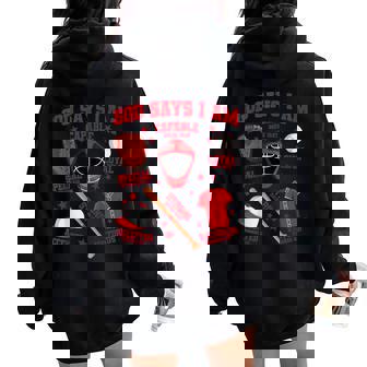 God Says I Am Baseball Lover Men Women Christian Women Oversized Hoodie Back Print - Monsterry