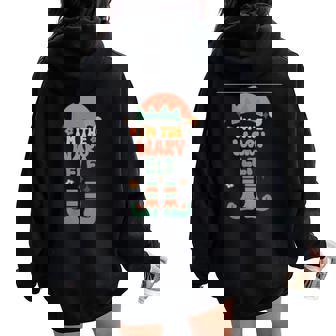 I'm The Wary Elf Matching Team Squad Groovy Text Christmas Women Oversized Hoodie Back Print - Monsterry