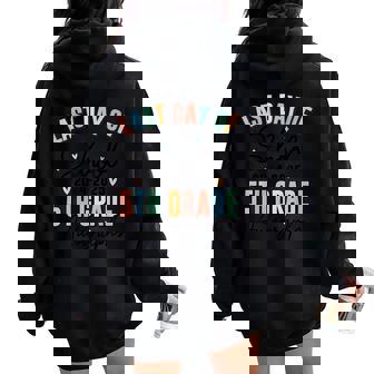 Last Day Of School Autograph 5th Grade Graduation Boys Girls Women Oversized Hoodie Back Print - Monsterry