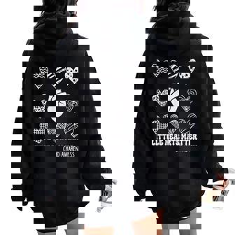 Little Hearts Matter CHD Heart Disease Awareness Month Women Women Oversized Hoodie Back Print - Monsterry
