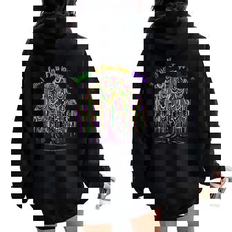 Mardi Gras Bead Tree Carnival New Orleans 2024 For Women Women Oversized Hoodie Back Print - Monsterry