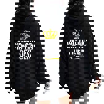Ping Pong Queen Women Girls Player Table Tennis Women Oversized Hoodie Back Print - Monsterry