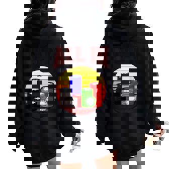 ALL IN Shirt POKER CHIPS Poker Poker Player Women Oversized Hoodie Back Print - Monsterry