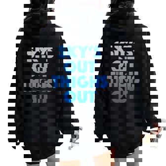 Sky's Out Thighs Out Gym Fitness Top Women Oversized Hoodie Back Print - Monsterry
