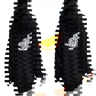 Squeeze An Orange Funny Men Woman Tshirt Women Oversized Hoodie Back Print - Monsterry