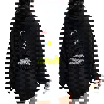 Women's Crazy Goat Lady Goats Farm Animal Women Oversized Hoodie Back Print - Monsterry