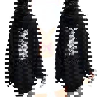 Worship Me Coquette Bunny Rabbit Girlcore Y2K Aesthetic Tank Top Women Oversized Hoodie Back Print - Monsterry