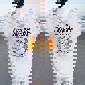 Chicken Squad Chicken Women Oversized Hoodie Back Print - Seseable