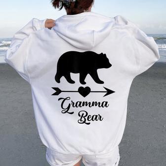 Gramma Bear For Graphic Mother Apparel Women Oversized Hoodie Back Print - Thegiftio UK