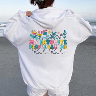 Groovy My Favorite People Call Me Rah Rah Floral Mother's Women Oversized Hoodie Back Print - Thegiftio UK