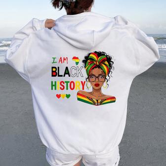 I'm Black History Month African American Girls Women Oversized Hoodie Back Print - Thegiftio UK