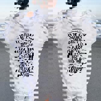 It's Not Easy Being The Best Wife Ever But Here I Am Wife's Women Oversized Hoodie Back Print - Thegiftio