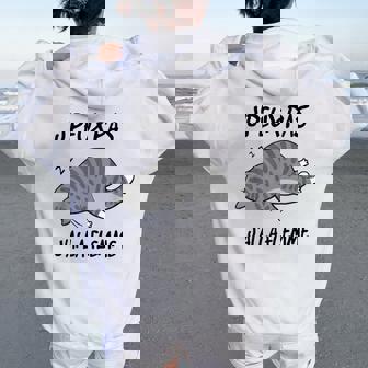 Je Peux Pas J'ai La Flemme Chat Maman Cadeau Drôle Humour Sweat à capuche oversize pour femme avec imprimé dans le dos - Cadeauxyz