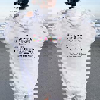 Leelee Like Grandmother But So Much Cooler White Women Oversized Hoodie Back Print | Mazezy