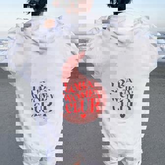 Loba Latina Fan Club Es Empoderadas Hispano She Wolf Women Oversized Hoodie Back Print - Regaloses