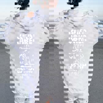 Oilfield Worker By Day Best Mom By Night Women Oversized Hoodie Back Print | Mazezy