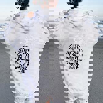 Symbole Tatouage Maori En Style Tribal Nouvelle-Zélande Sweat à capuche oversize pour femme avec imprimé dans le dos - Cadeauxyz