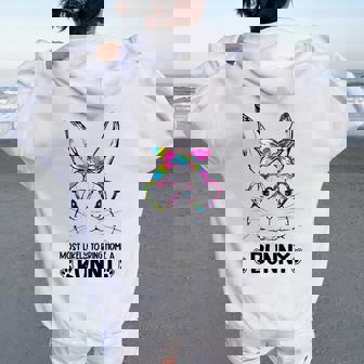 Tie-Dye Bunny Face Girls Most Likely To Bring Home A Bunny Women Oversized Hoodie Back Print | Seseable UK