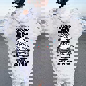 Todo Duele Y Estoy Cansado Panda Lifting Gym Cotizaciones Gimnasio Sin Mangas Women Oversized Hoodie Back Print - Regaloses