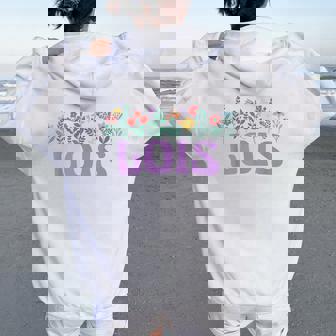 Wildflower Floral Lois Nombre Día De La Madre Es Women Oversized Hoodie Back Print - Regaloses