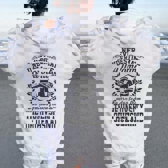 A Woman Who Graduated From The University Of Queensland Women Oversized Hoodie Back Print | Mazezy