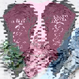 Animal Rescue For Women Dog Cat Lover Adopt Don't Shop Tank Top Women's Heather T-Shirt - Monsterry