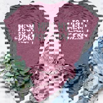 Circumcision Circumcised Foreskin I Miss My Foreskin Cotton V-Neck Short Sleeve Classic Fit Women's Small Humorous Casual T-Shirt Women's Heather T-Shirt - Monsterry