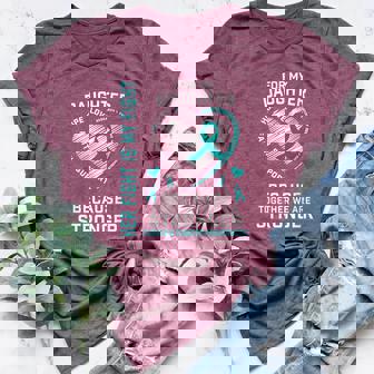 Her Fight Is My Fight Daughter Ovarian Cancer Support Squad Women's Heather T-Shirt - Monsterry