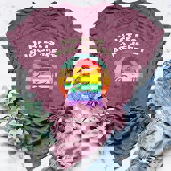 Gay Pride Ghost Hate Boo Sheet Rainbow Flag Lgbtq Men Women Women's Heather T-Shirt - Monsterry