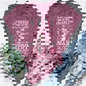 GodMother Of The Birthday Cow-Girl Pink Disco Rodeo Western Women's Heather T-Shirt - Monsterry