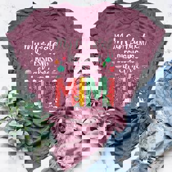 My Greatest Blessing Calls Me Mimi Snowman Christmas Women's Heather T-Shirt - Monsterry