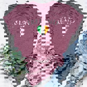 Ireland For Irish Boys Girls With Ireland In Heart Flag Day Women's Heather T-Shirt - Monsterry