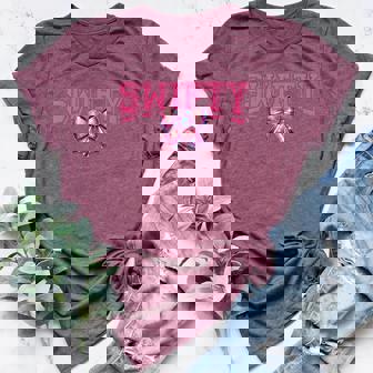 Taylor Personalized Name I Love Taylor Girl 70s Disco Bow Women's Heather T-Shirt - Monsterry