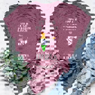 Uttar Pradesh India Vintage India Flag Map Women's Heather T-Shirt - Monsterry