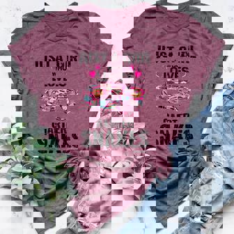 Just A Girl Who Loves Garter Snakes Women's Heather T-Shirt - Monsterry